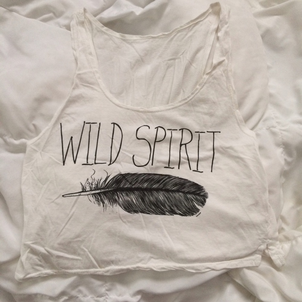 Brandy Melville White 'Wild Spirit' Tank Top